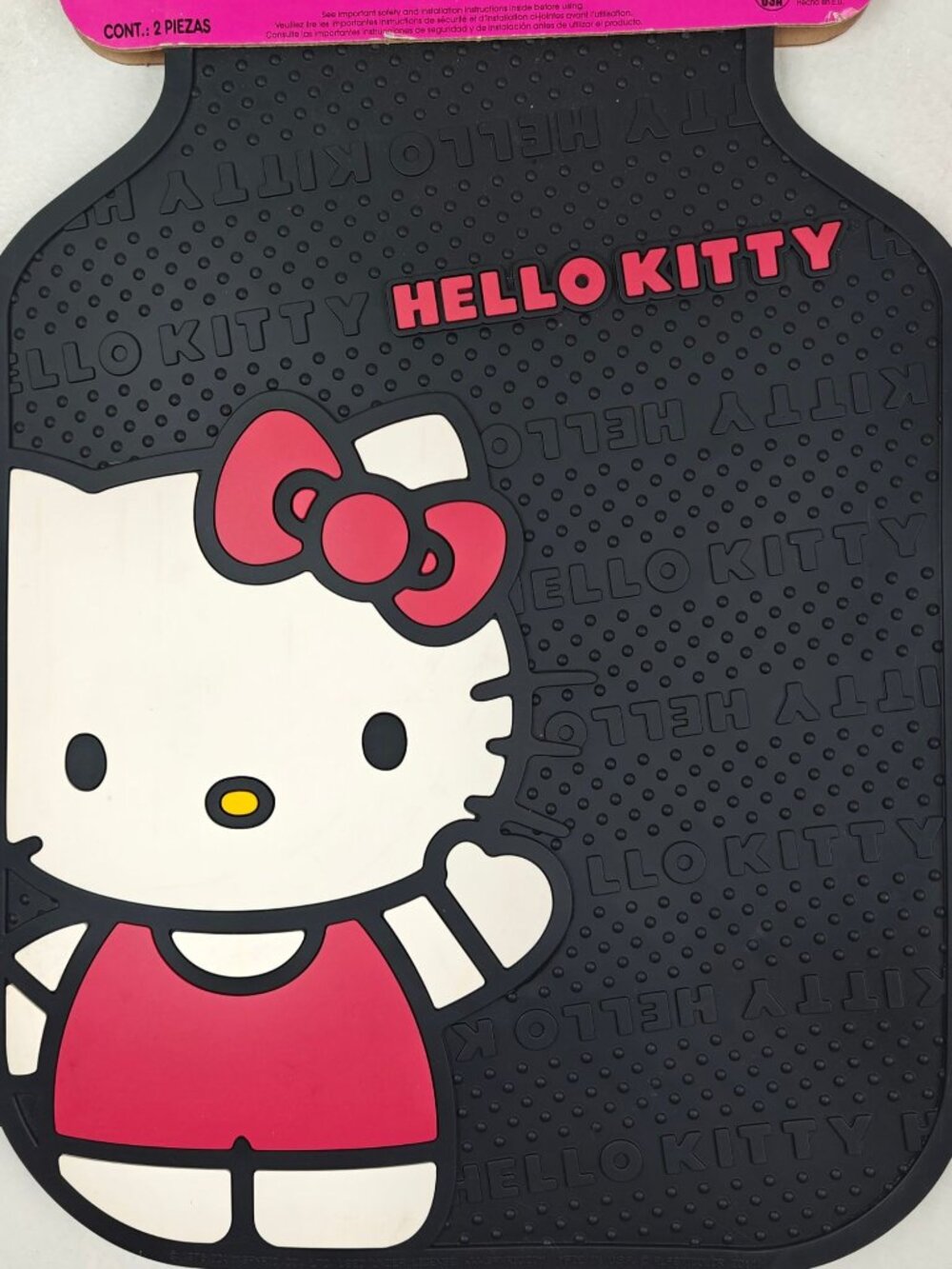 NEW Hello Kitty Rubber Auto Floor Mats Set 2 Front Sanrio 2011 All Weather - Picture 5 of 12